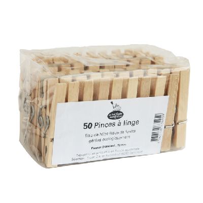 Pinces A Linge Bois X50
